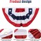 Patriotic Decorations, 4th of July Pleated Fan Flags American Us Bunting Flag Stars and Stripes Banner for Independence Day Memorial Day and Labour Day(9 Pieces,1.5 x 3 feet)